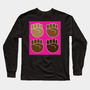 Fight the good fight-pink Long Sleeve T-Shirt